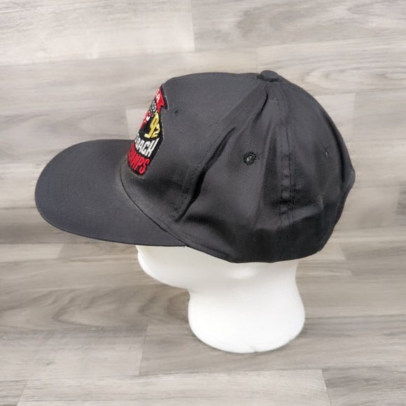 RARE Chicago Bulls Championship Hat 1991 1992 BACK TO BACK Vintage NBA Snapback - Picture 5 of 7